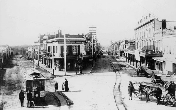 A View of Front Street in Santa Cruz in 1892.
